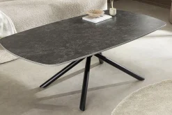 Riess-Ambiente Couchtische & Truhen > Design Couchtisch OSAKA 110cm anthrazit Keramik schwarz Metall mit Sterngestell