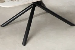 Riess-Ambiente Couchtische & Truhen > Design Couchtisch OSAKA 110cm weiß schwarz Pandora Keramik mit Sterngestell