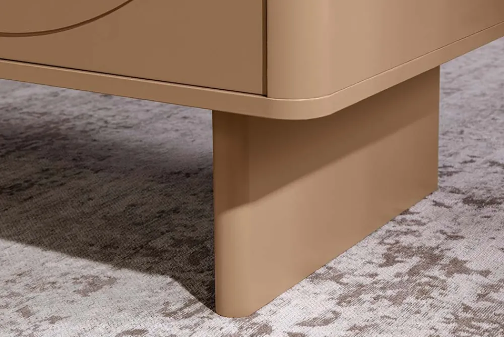 Riess-Ambiente Couchtische & Truhen|Retro Möbel > Design Couchtisch SAVOY 120cm grau beige greige Keramik Travertin mit Schublade