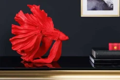 Riess-Ambiente Dekoration > Design Deko Figur Kampffisch CROWNTAIL 35cm rot Betta Fisch Skulptur
