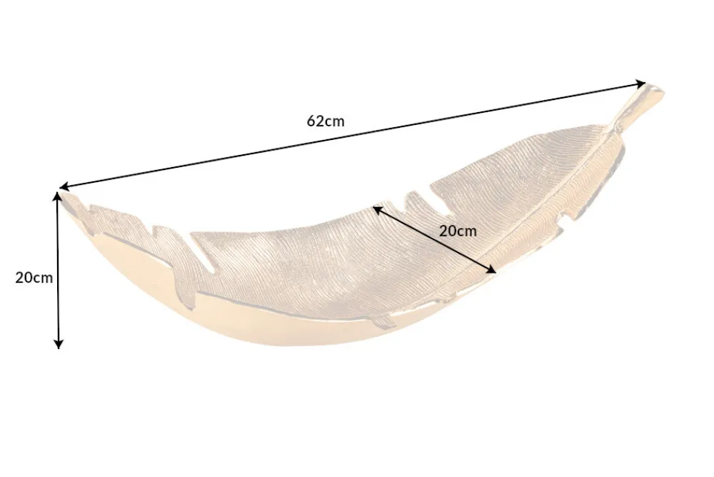 Riess-Ambiente Goldene Möbel|Schalen > Design Deko Schale GOLD LEAF 65cm gold Blatt Design Metall Handarbeit