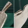Riess-Ambiente Schalen > Design Deko Schale SILVER LEAF 65cm silber Blatt Design Metall Handarbeit