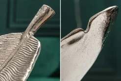 Riess-Ambiente Schalen > Design Deko Schale SILVER LEAF 65cm silber Blatt Design Metall Handarbeit