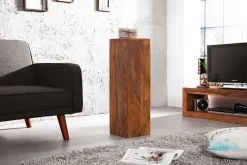 Riess-Ambiente Mehr...|Mehr... > Design Deko Säule 3er Set MAKASSAR 80cm braun Sheesham stone finish Handarbeit