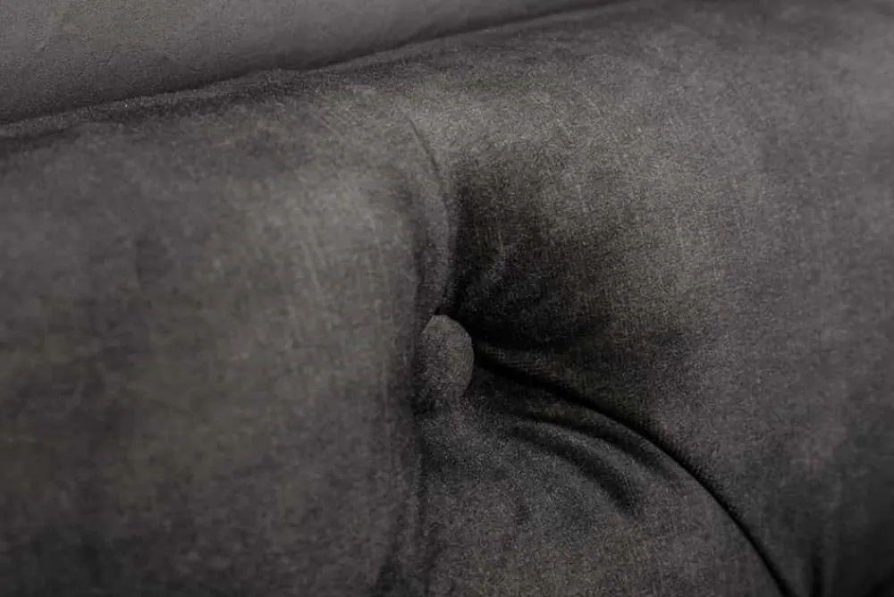 Riess-Ambiente Polsterbetten|Samt Möbel > Design Doppelbett PARIS 180x200cm grau Samt Chesterfield