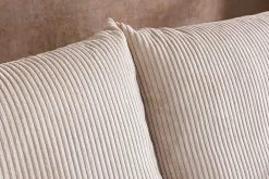 Riess-Ambiente Skandinavisch|Ecksofa > Design Ecksofa ATMOSPHERE XL 245cm champagner beige Cord Federkern inkl. Kissen