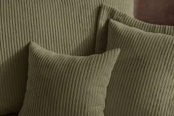 Riess-Ambiente Skandinavisch|Ecksofa > Design Ecksofa ATMOSPHERE XL 245cm grün Cord Federkern inkl. Kissen