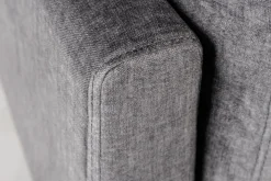 Riess-Ambiente Samt Möbel|Ecksofa > Design Ecksofa MANHATTAN 295cm dunkelgrau Samt Federkern 3-Sitzer Metallfüße