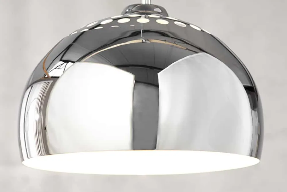 Riess-Ambiente Hängelampen|Retro Möbel > Designer Hängelampe CHROME BALL 32cm chrom Pendelleuchte Modern Design