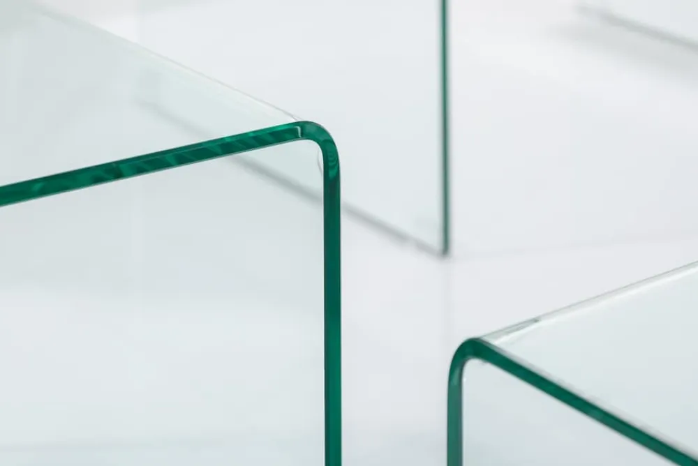 Riess-Ambiente Beistelltische|Couchtische & Truhen > Design 3er Set Glas Couchtisch FANTOME 60cm Beistelltische transparent