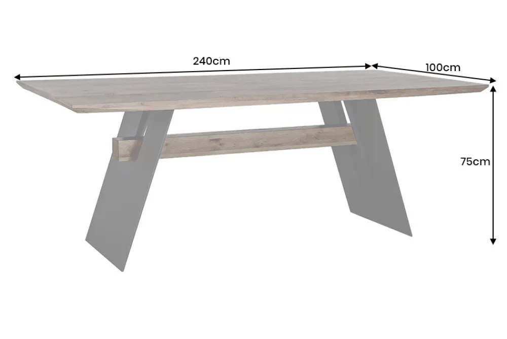Riess-Ambiente Esstische|Mehr... > Design Esstisch GRAND OAK 240cm smoke Eiche Massivholz