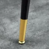 Riess-Ambiente Esstische|Retro Möbel > Design Esstisch PARIS 120cm schwarz Eichenholz mit goldenen Fußkappen