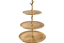 Riess-Ambiente Goldene Möbel|Etageren & Tabletts > Design Etagere ABSTRACT 50cm gold Metall mit drei Etagen