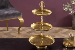 Riess-Ambiente Goldene Möbel|Etageren & Tabletts ><noscript><img width=
