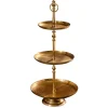 Riess-Ambiente Goldene Möbel|Etageren & Tabletts > Design Etagere ORIENT 65cm gold im Wild Hammerschlag mit drei Etagen