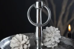 Riess-Ambiente Etageren & Tabletts > Design Etagere ORIENT 50cm silber im Wild Hammerschlag mit drei Etagen