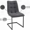 Riess-Ambiente Freischwinger|Industrial Loft > Design Freischwinger Stuhl MIAMI dunkelgrau Metallgestell matt schwarz