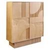 Riess-Ambiente Mehr...|Massivholzschränke > Design Highboard ART DECO 120cm weiß gekälkt Mangoholz massiv 3D Front