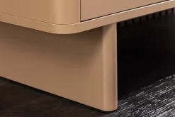 Riess-Ambiente Highboards|Retro Möbel > Design Highboard SAVOY 130cm grau beige greige Travertin Keramik Stauraum 3D-Front