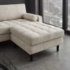 Riess-Ambiente Polsterhocker|Sitzhocker > Design Hocker COZY VELVET 80cm beige Chenille Federkern Holzfüße