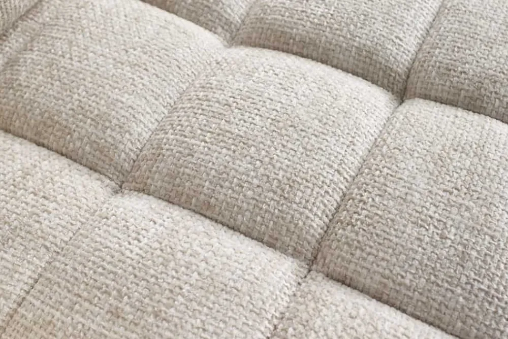 Riess-Ambiente Polsterhocker|Sitzhocker > Design Hocker COZY VELVET 80cm beige Chenille Federkern Holzfüße