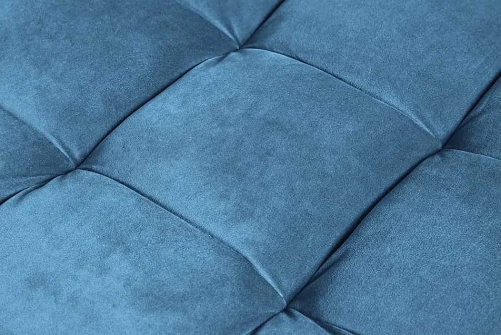 Riess-Ambiente Polsterhocker|Sitzhocker > Design Hocker COZY VELVET 80cm petrol blau gold Samt Metallfüße