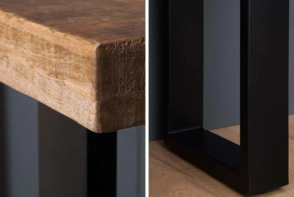 Riess-Ambiente Mehr...|Massivholztische > Design Konsolentisch IRON CRAFT 115cm Mangoholz Eisen Schreibtisch