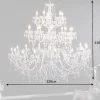 Riess-Ambiente Hängelampen|Kronleuchter & Lüster > Design Kronleuchter CRYSTAL XXL 120cm klar Acryl 30-armig Kristall-Lampe