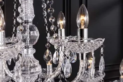 Riess-Ambiente Hängelampen|Kronleuchter & Lüster > Design Kronleuchter CRYSTAL XL 80cm klar Acryl 15-armig Lüster