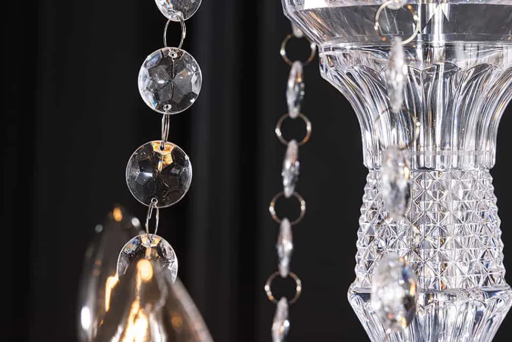 Riess-Ambiente Hängelampen|Kronleuchter & Lüster > Design Kronleuchter CRYSTAL XL 80cm klar Acryl 15-armig Lüster