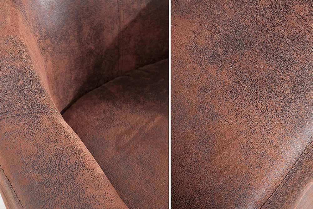 Riess-Ambiente Loungesessel|Sessel > Design Lounge Sessel HEMINGWAY whisky braun mit Armlehnen Cocktailsessel Massivholzbeine