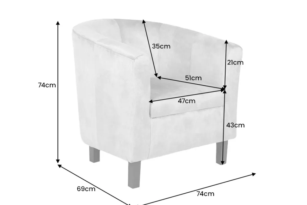 Riess-Ambiente Loungesessel|Sessel > Design Lounge Sessel HEMINGWAY dunkelgrau Samt Armlehnen Cocktailsessel