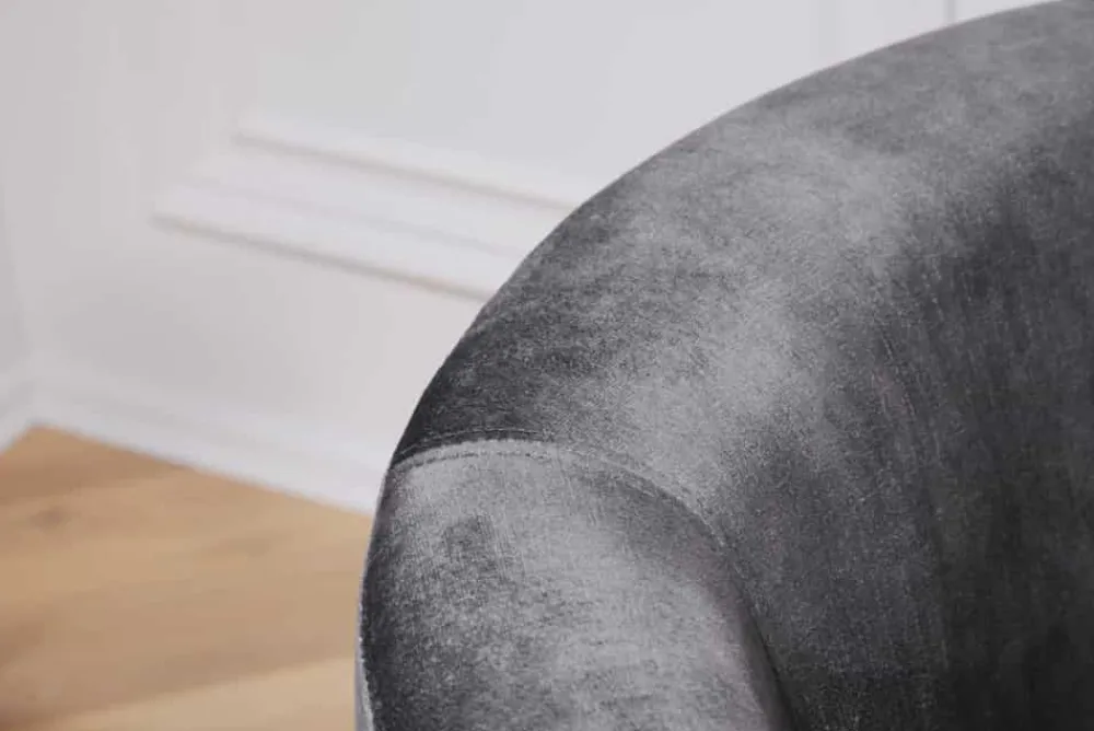 Riess-Ambiente Loungesessel|Sessel > Design Lounge Sessel HEMINGWAY dunkelgrau Samt Armlehnen Cocktailsessel