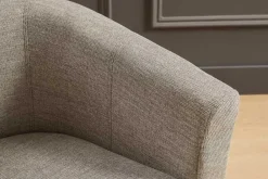Riess-Ambiente Loungesessel > Design Lounge Sessel HEMINGWAY taupe Strukturstoff mit Armlehnen Cocktailsessel