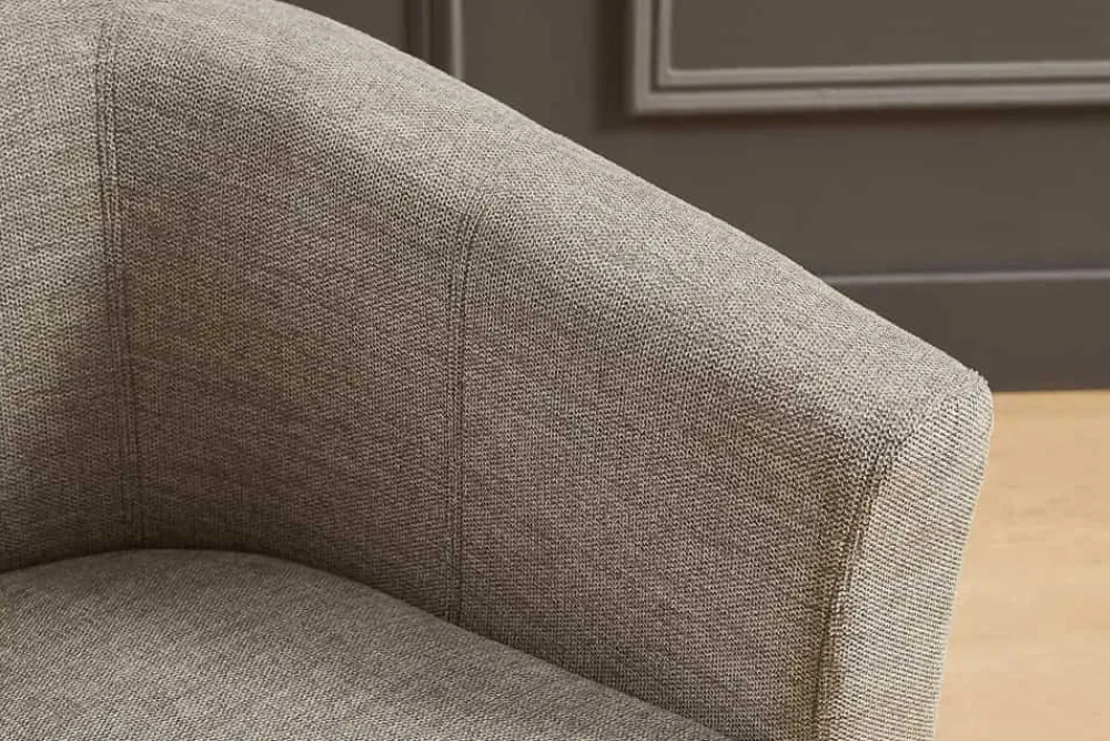 Riess-Ambiente Loungesessel > Design Lounge Sessel HEMINGWAY taupe Strukturstoff mit Armlehnen Cocktailsessel