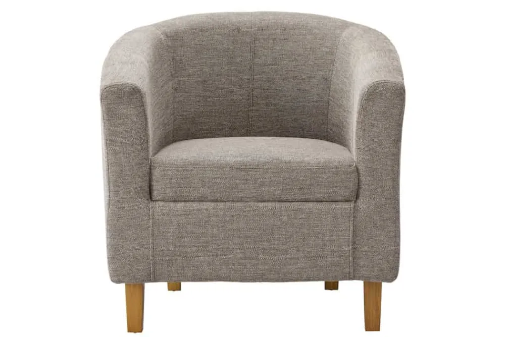 Riess-Ambiente Loungesessel > Design Lounge Sessel HEMINGWAY taupe Strukturstoff mit Armlehnen Cocktailsessel