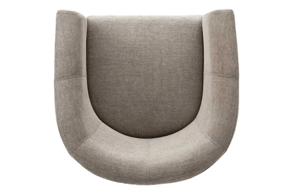 Riess-Ambiente Loungesessel > Design Lounge Sessel HEMINGWAY taupe Strukturstoff mit Armlehnen Cocktailsessel