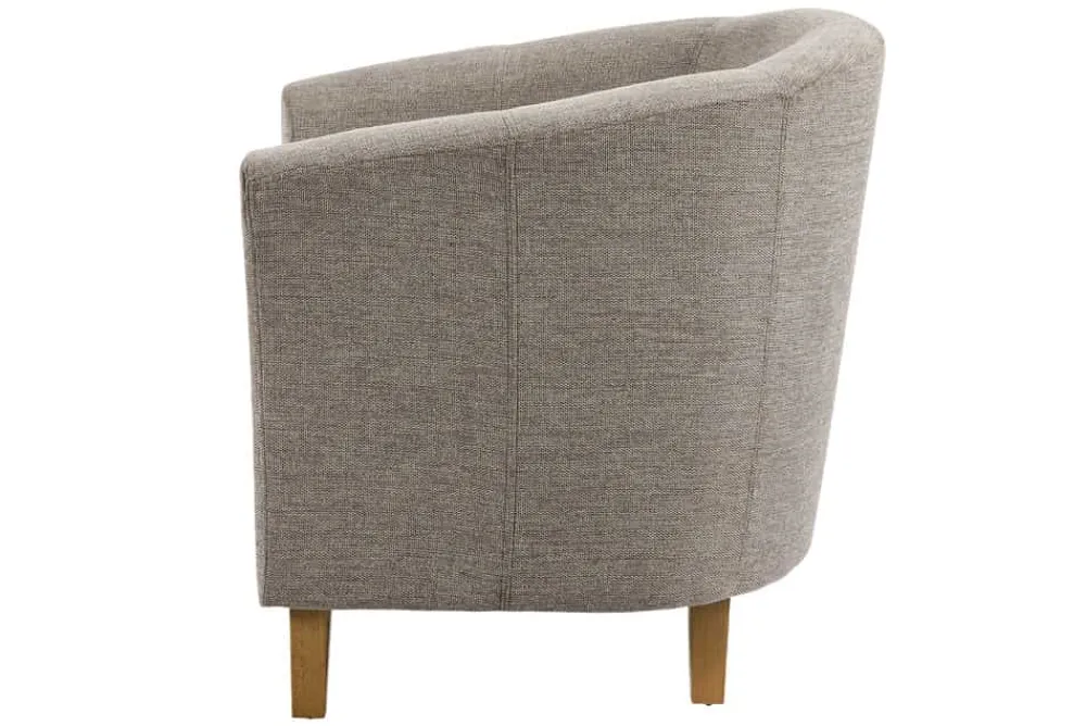 Riess-Ambiente Loungesessel > Design Lounge Sessel HEMINGWAY taupe Strukturstoff mit Armlehnen Cocktailsessel