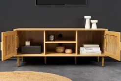 Riess-Ambiente Retro Möbel|Tv- & Lowboards > Design Lowboard VIENNA 120cm natur Wiener Geflecht Rattan TV-Board