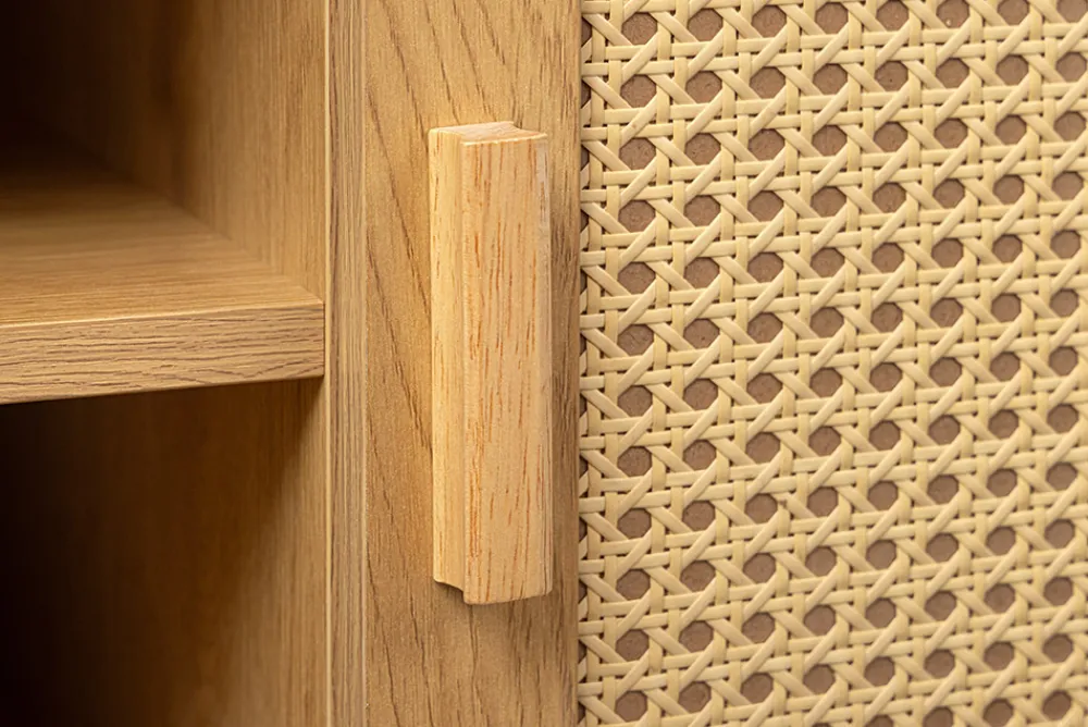 Riess-Ambiente Retro Möbel|Tv- & Lowboards > Design Lowboard VIENNA 120cm natur Wiener Geflecht Rattan TV-Board