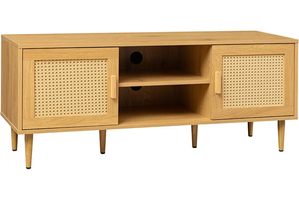 Riess-Ambiente Retro Möbel|Tv- & Lowboards > Design Lowboard VIENNA 120cm natur Wiener Geflecht Rattan TV-Board