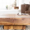 Riess-Ambiente Mehr...|Couchtische > Design Massivholz Couchtisch BOLT 70cm braun Sheesham stone finish Handarbeit