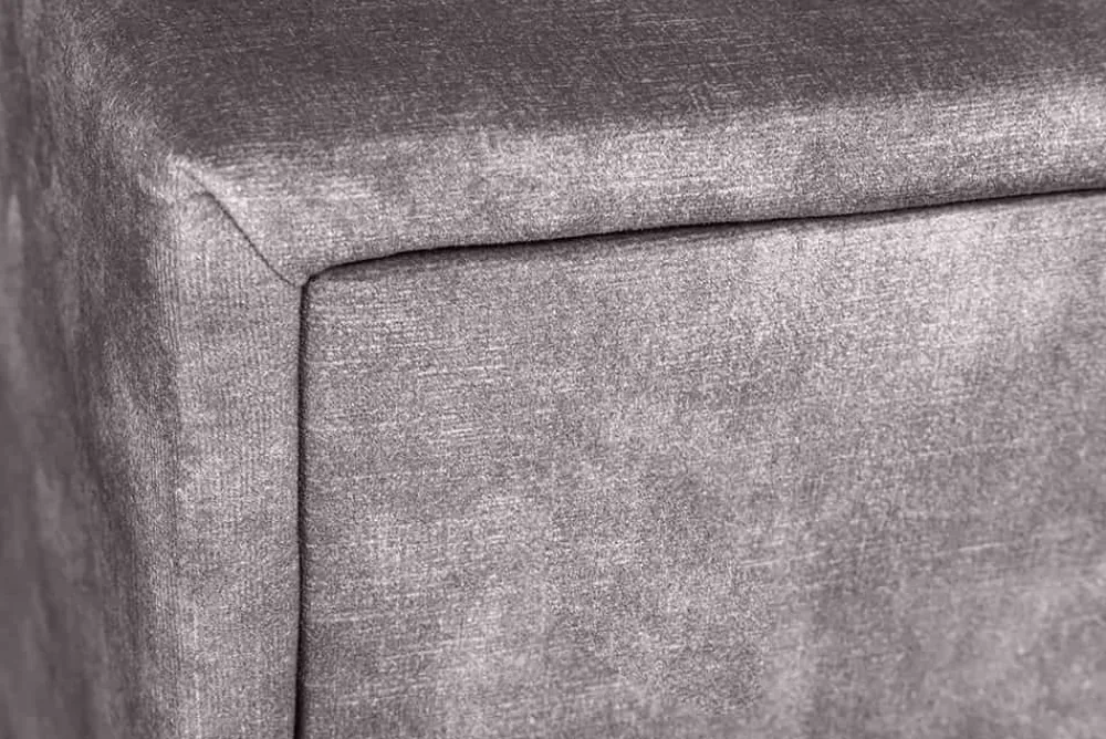 Riess-Ambiente Samt Möbel|Retro Möbel > Design Nachttisch BOUTIQUE 50cm dunkelgrau Samt zwei Schubladen