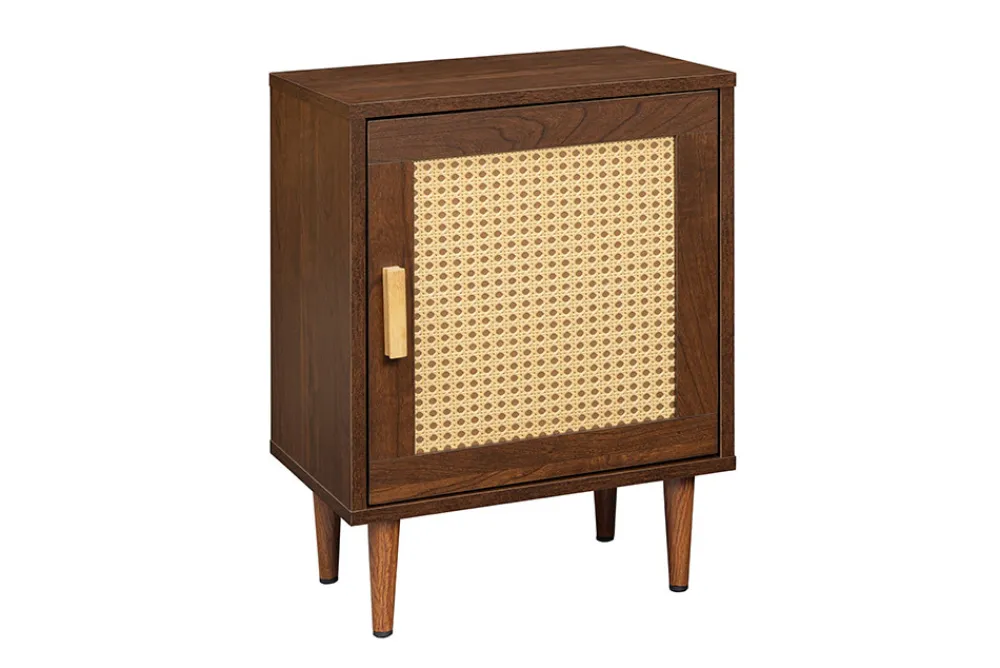 Riess-Ambiente Retro Möbel|Nachttische > Design Nachttisch VIENNA 60cm braun Wiener Geflecht Beistelltisch mit Stauraum