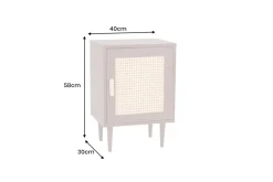 Riess-Ambiente Retro Möbel|Nachttische > Design Nachttisch VIENNA 60cm natur Rattan Geflecht Beistelltisch mit Stauraum