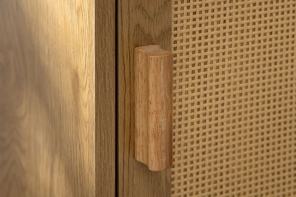 Riess-Ambiente Retro Möbel|Nachttische > Design Nachttisch VIENNA 60cm natur Rattan Geflecht Beistelltisch mit Stauraum
