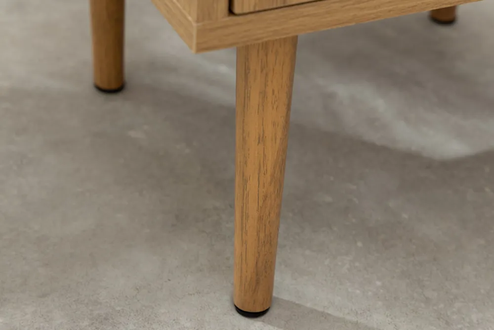 Riess-Ambiente Retro Möbel|Nachttische > Design Nachttisch VIENNA 60cm natur Rattan Geflecht Beistelltisch mit Stauraum