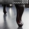 Riess-Ambiente Sessel|Samt Möbel > Design Ohrensessel CHESTERFIELD 105cm grau Samt silber Nieten