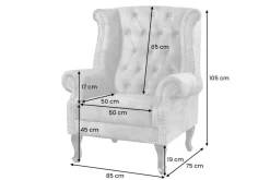 Riess-Ambiente Sessel|Samt Möbel ><noscript><img width=