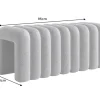 Riess-Ambiente Skandinavisch|Sitzbänke > Design Polsterbank VOGUE 95cm grau Bouclé Bettbank